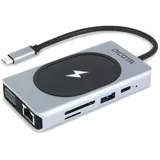 Dicota USB-C 10-in-1 Charging Hub 4K PD 100W silver