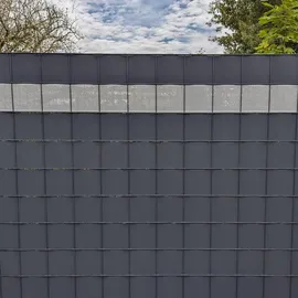 zaun|zu® Sichtschutzstreifen 260 x 19 cm Braun Kunststoff