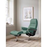 Stressless Relaxsessel STRESSLESS Sunrise Sessel Gr. Leder PALOMA, Cross Base Schwarz, Rela x funktion-Drehfunktion-PlusTMSystem-Gleitsystem-BalanceAdaptTM, B/H/T: 83 cm x 105 cm x 74 cm, grün (aqua green paloma) Lesesessel und Relaxsessel