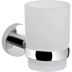 Becher Eight (Ausführung: Glashalter Eight Glas satiniert Messing verchromt)
