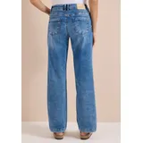 Cecil High Waist Wide Leg Jeans, im Loose Fit - blau