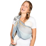 Hoppediz Ring-Sling, Baby-Tragetuch ab Geburt, 100 % kbA-Baumwolle, Design Riga