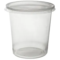 DayBays 250 Stk. Feinkostbecher PP 500 cc. 101x104 mm rund Kombi-Verpackung inklusive passende Deckel