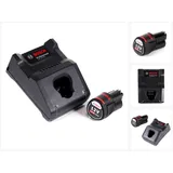Bosch GAL 12V-40 Professional Schnell Ladegerät für 12V Akkus ( 1600A019R3 ) + 3,0 Ah Akku ( 1600A00X79 )