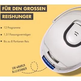 Reishunger Digitaler Reiskocher grau