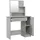 vidaXL Schminktisch mit Spiegel Betongrau 86,5x35x136 cm