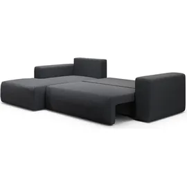 petits-meubles Eckcouch 3-Sitzer Dunkelgrau