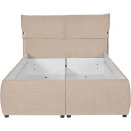 Andas »Jenson« als Bettgestell oder mit 3 Matratzenarten und Härtegraden beige