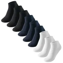 SCHIESSER Uncover Sneakersocken 9er Pack Schwarz 39-42
