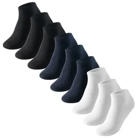 SCHIESSER Uncover Sneakersocken 9er Pack Schwarz 39-42