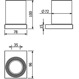 Kludi VELA C Glashalter 3197553 mattweiß