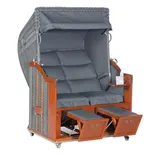 SonnenPartner - Strandkorb Classic 2-sitzer Duo-style Halbliegemodell Onix/charcoal Mit Sonderausstatt