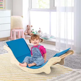 Costway 3 in 1  Kletterdreieck mit umkehrbarer Rampe & Rutschen