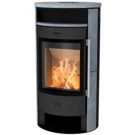 FIREPLACE Durango Speckstein/Abdeckplatte Stahl Schwarz