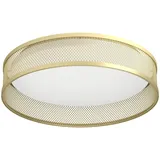 EGLO LED Deckenlampe Luppineria, Stahlgeflecht, Messing