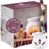 Corasol Premium Wellness Duftöl Adventskalender mit 24 ätherischen Ölen & zeitloser Duftlampe (240 ml)