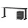 KADIMA DESIGN Büromöbel Set 2-teilig Schreibtisch 180x80cm & Rollcontainer Graphit Einstellbar 68-91 cm & Soft-Close Made in Germany Kadima Design