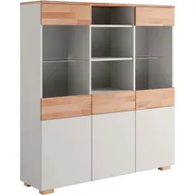 Home Affaire Highboard »Citra teilmassiv«, Höhe 145cm, moderne grifflose Optik mit push to open Funktion