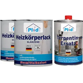 Plid Heizkörperlack Thermolack Weiß glänzend 1,5 l