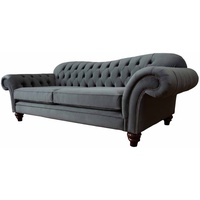 JVmoebel Chesterfield-Sofa, Sofa Dreisitzer Klassisch Design Chesterfield Wohnzimmer Sofas grau
