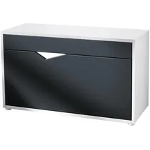 Vladon Kolmio 85 x 50 x 33 cm Sitzbank / schwarz matt