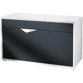 Vladon Kolmio 85 x 50 x 33 cm Sitzbank / schwarz matt