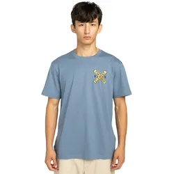 T-Shirt ELEMENT "Timber Freight Train", Herren, Gr. S, blau (blau mirage), 100% Baumwolle, Kurzarm, Shirts
