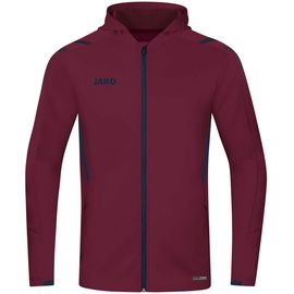 Jako Challenge Trainingsjacke mit Kapuze Kinder maroon/marine 164