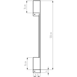Sollux Lighting Wandleuchte 20W 4000K H 120cm 20W schwarz