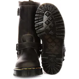 Dr. Martens Anistone Hi Charcoal Grey Burnished Waxy Pull Up Wp 40 EU