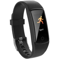 Umbro Fitness Tracker Bluetooth – Smart Watch mit Sportfunktionen – Fitnessuhr HR und Körpertemperatursensor – Schrittzähler 0,96 Zoll Touchscreen – Sportuhr Spritzfest – Schwarz