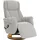 MCA Furniture MCA Relaxsessel + Aufstehhilfe HWC-N58, Fernsehsessel Sessel Fußstütze Bouclé Stoff Holz grau, Holz Natur