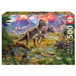 Educa Puzzle 9215969 - Dinosaur Gathering - 500 Teile Puzzle