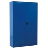 Gürkan Stahlschrank 111155 enzianblau 120,0 x 42,0 x 195,0 cm, aufgebaut