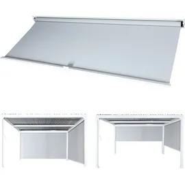 Mendler Seitenwand für Pergola HWC-L41 2 Stück 3,0 x 3,7 m Weiß