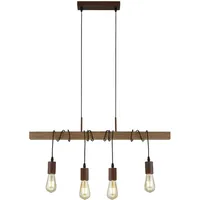 Searchlight Retro Decken Hänge Lampe Holz Balken Pendel Leuchte Wohn Zimmer Beleuchtung