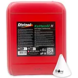 Divinol Kettenöl H | 5 L | Sägekettenöl | VG 100 | Haftöl für Motorsäge | (84150) | Kettenöl mit Haftzusatz – Verschleißschutz für Kette & Schwert – mineralisch | mit Trichter