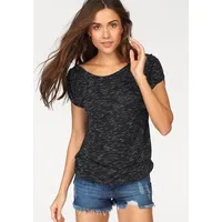 LASCANA Kurzarmshirt Damen schwarz, weiß Gr.40/42