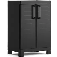 KETER Detroit, niedrig Kunststoffschrank, Kunststoff, schwarz, 65 x 45