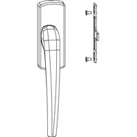 Maco Maco, SKB-Z Drehgriff für Aufsatzgetriebe, rechts, Aluminium silber