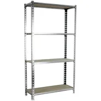 Proregal Schwerlastregal Mid Muli HxBxT 150 x 80 x 50 cm 4 Fachböden Fachlast 150 kg Verzinkt