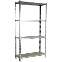 Proregal Schwerlastregal Mid Muli HxBxT 150 x 80 x 50 cm 4 Fachböden Fachlast 150 kg Verzinkt
