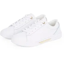 Tommy Hilfiger Chic COURT Damen, sportlicher Schnürer in weiß, Größe 38 - Hellblau - 38