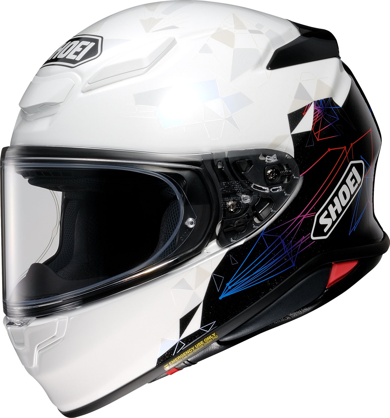 Shoei NXR2 Origami, Integralhelm - Schwarz/Weiß/Rot/Blau - XL