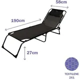 marbueno summer Marbueno Sonnenliege 190 x 58 x 27 cm Schwarz