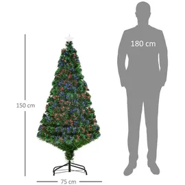 Homcom Weihnachtsbaum Metall, PVC