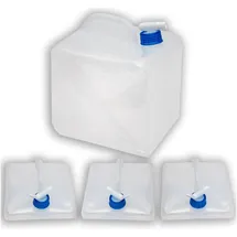 Intirilife Faltbarer Wasserkanister 10 L Transparent 22,3 x 25,2 cm