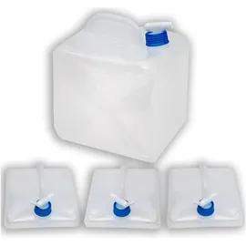 Intirilife Faltbarer Wasserkanister 10 L Transparent 22,3 x 25,2 cm