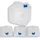 Intirilife Faltbarer Wasserkanister 10 L Transparent 22,3 x 25,2 cm