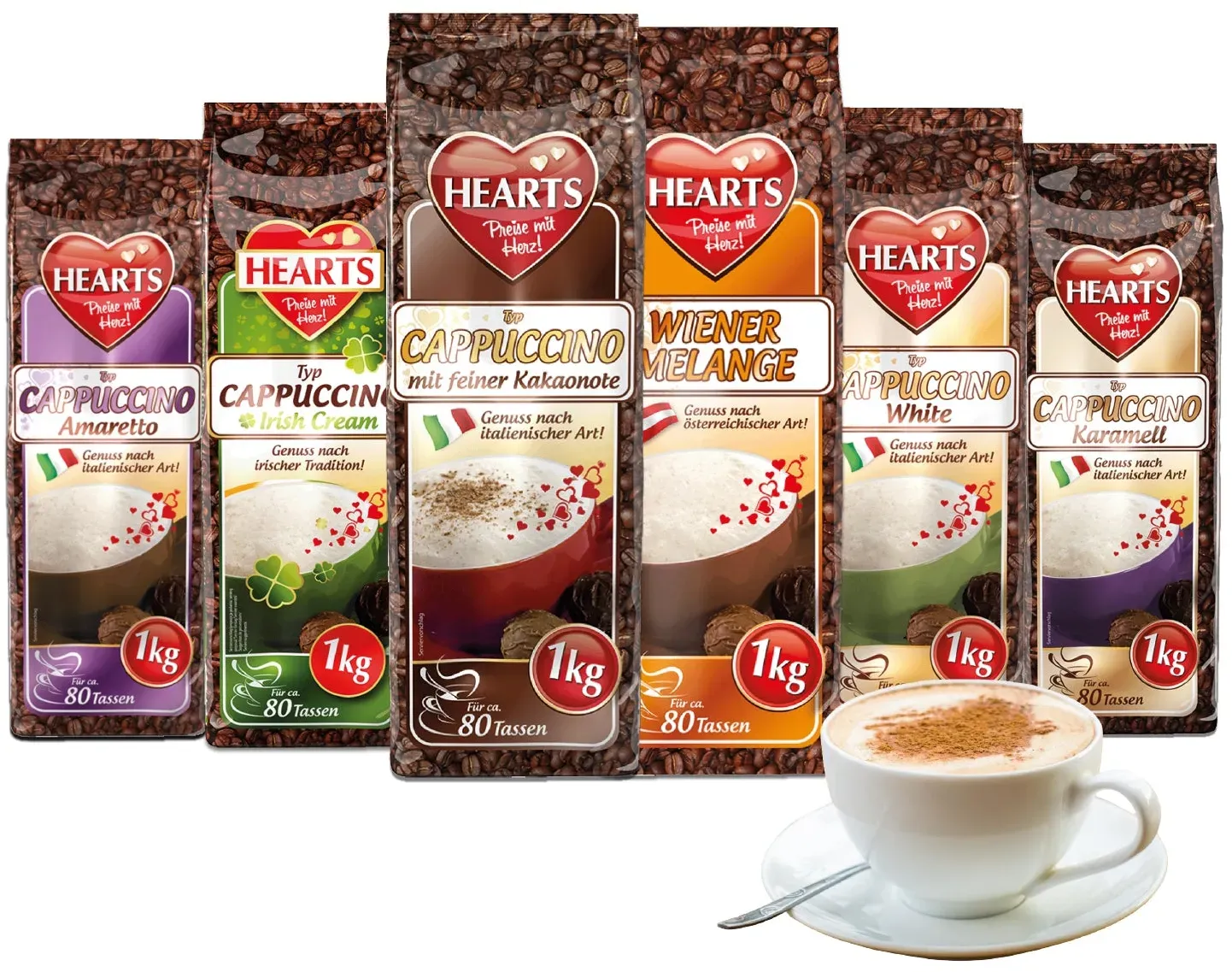 HEARTS Cappuccino 6er Mixed Sorte